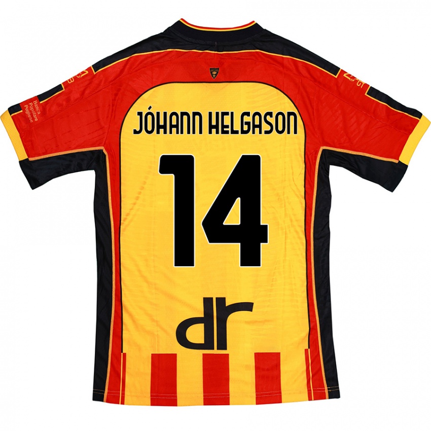 Niño Camiseta Thórir Jóhann Helgason #14 Amarillo Rojo 1ª Equipación 2024/25 La Camisa Chile