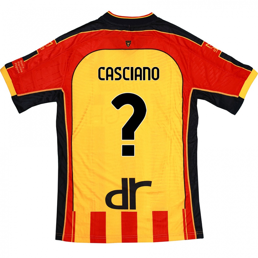 Niño Camiseta Emmanuel Casciano #0 Amarillo Rojo 1ª Equipación 2024/25 La Camisa Chile