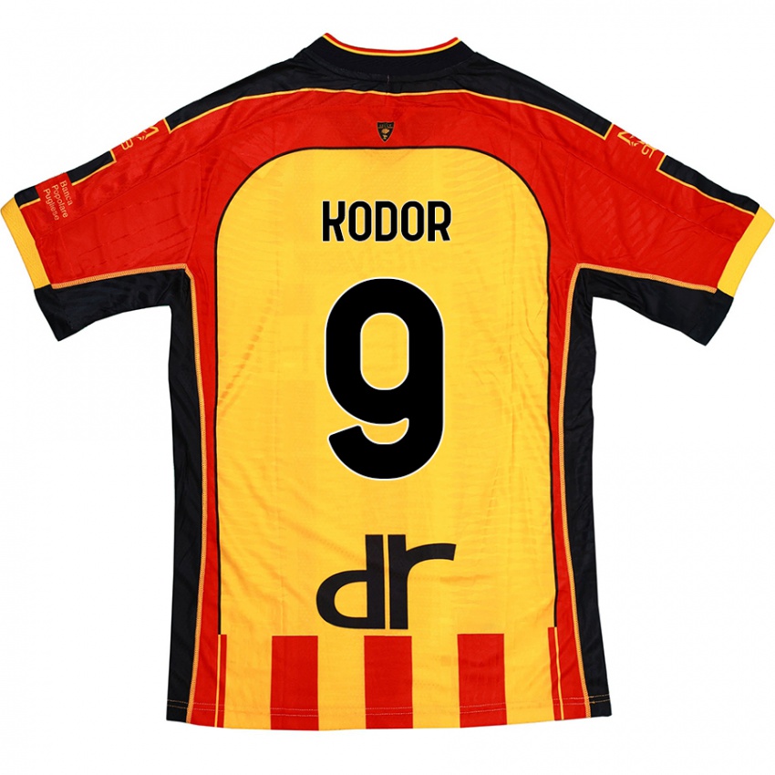 Niño Camiseta Jason Kodor #9 Amarillo Rojo 1ª Equipación 2024/25 La Camisa Chile