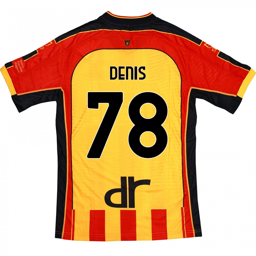 Niño Camiseta Max Denis #78 Amarillo Rojo 1ª Equipación 2024/25 La Camisa Chile