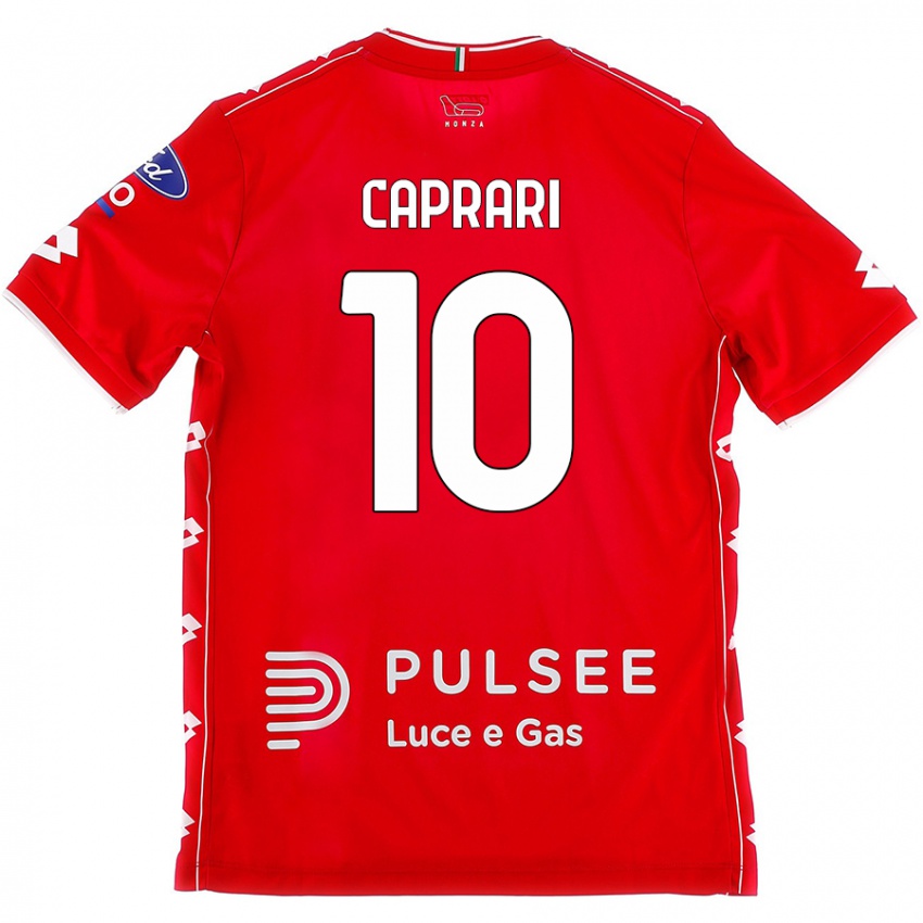 Niño Camiseta Gianluca Caprari #10 Rojo Blanco 1ª Equipación 2024/25 La Camisa Chile