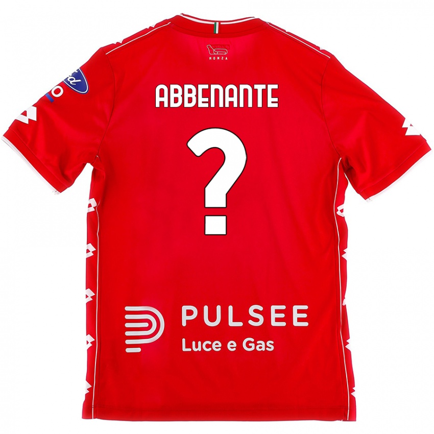 Niño Camiseta Alessandro Abbenante #0 Rojo Blanco 1ª Equipación 2024/25 La Camisa Chile