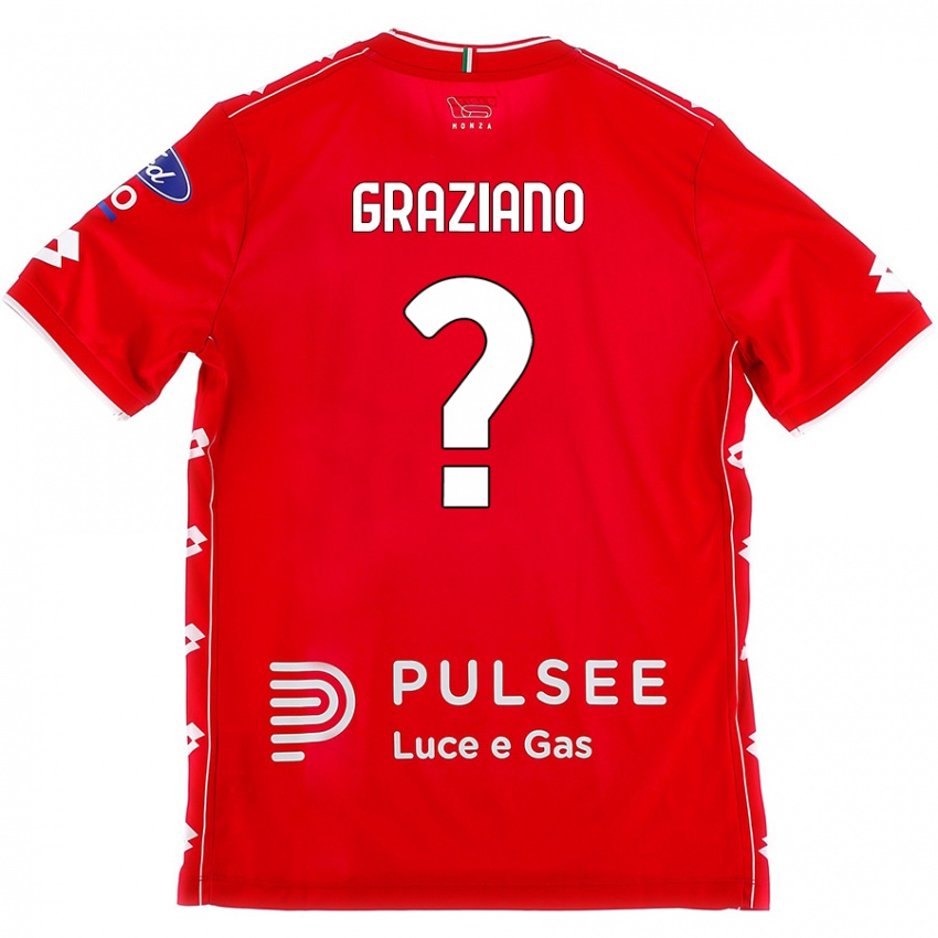 Niño Camiseta Aldo Graziano #0 Rojo Blanco 1ª Equipación 2024/25 La Camisa Chile