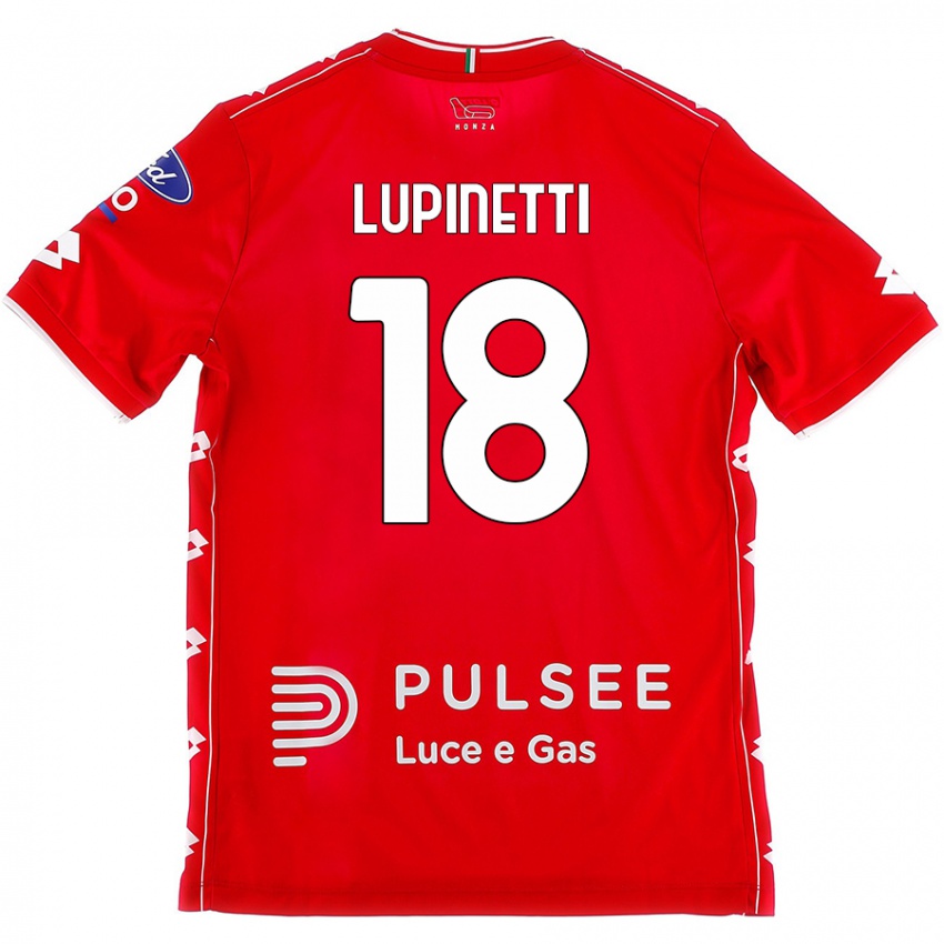 Niño Camiseta Tommaso Lupinetti #18 Rojo Blanco 1ª Equipación 2024/25 La Camisa Chile