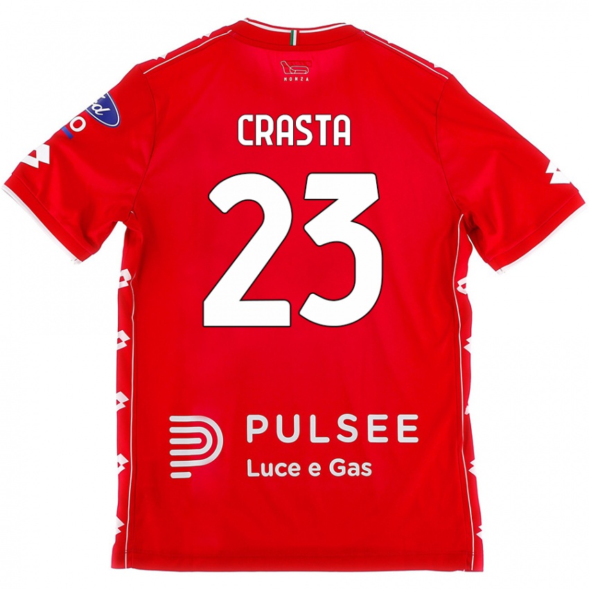 Niño Camiseta Mario Crasta #23 Rojo Blanco 1ª Equipación 2024/25 La Camisa Chile