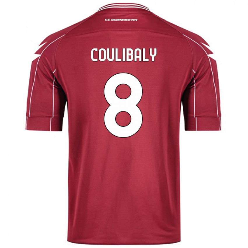 Niño Camiseta Mamadou Coulibaly #8 Borgoña 1ª Equipación 2024/25 La Camisa Chile