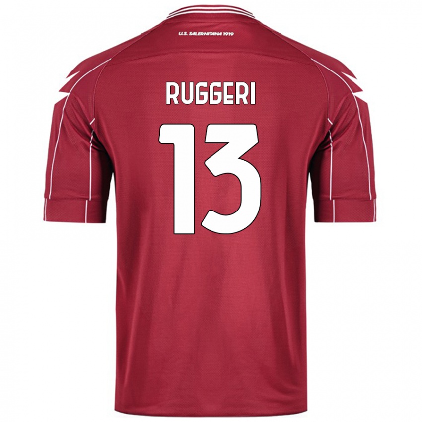 Niño Camiseta Fabio Ruggeri #13 Borgoña 1ª Equipación 2024/25 La Camisa Chile