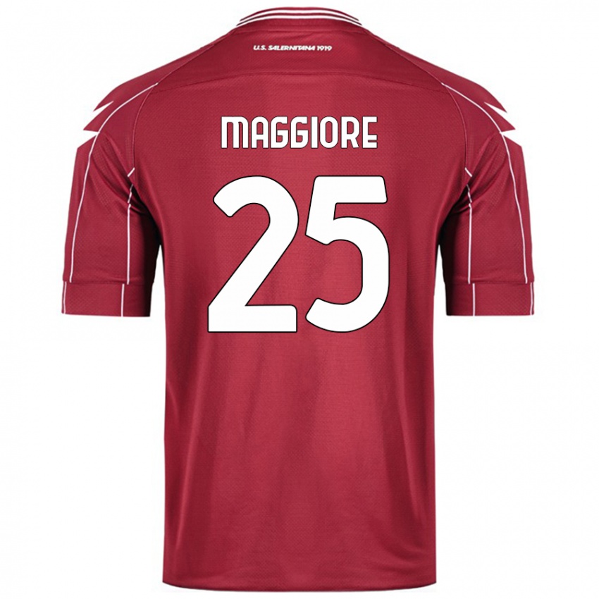 Niño Camiseta Giulio Maggiore #25 Borgoña 1ª Equipación 2024/25 La Camisa Chile