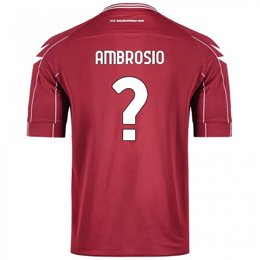 Niño Camiseta Alfonso Ambrosio #0 Borgoña 1ª Equipación 2024/25 La Camisa Chile