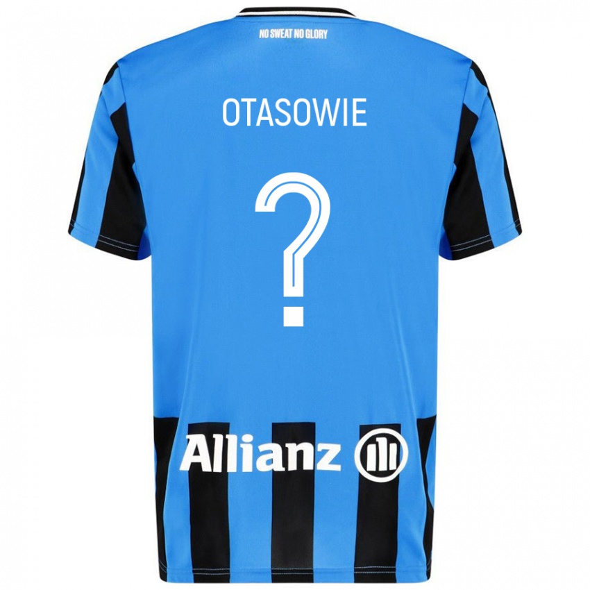 Niño Camiseta Owen Otasowie #0 Azul Cielo Negro 1ª Equipación 2024/25 La Camisa Chile