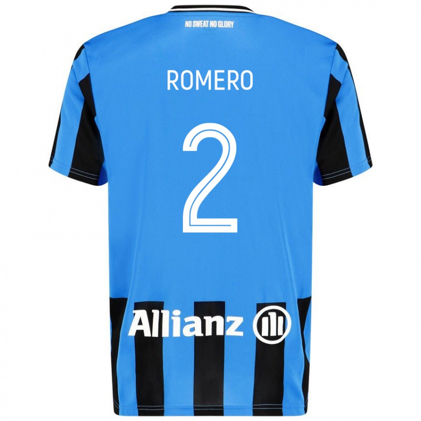 Niño Camiseta Zaid Romero #2 Azul Cielo Negro 1ª Equipación 2024/25 La Camisa Chile