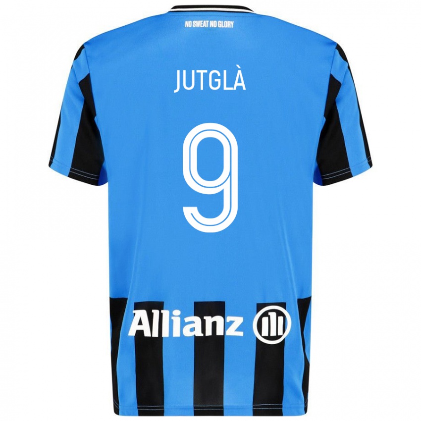 Niño Camiseta Ferran Jutglà #9 Azul Cielo Negro 1ª Equipación 2024/25 La Camisa Chile