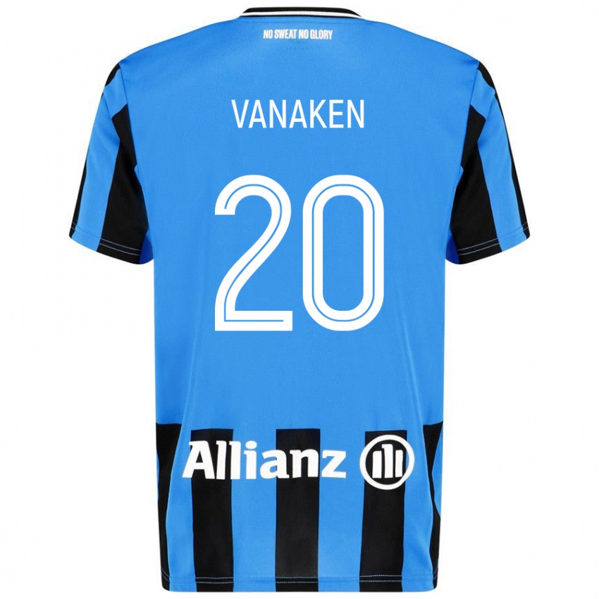 Niño Camiseta Hans Vanaken #20 Azul Cielo Negro 1ª Equipación 2024/25 La Camisa Chile