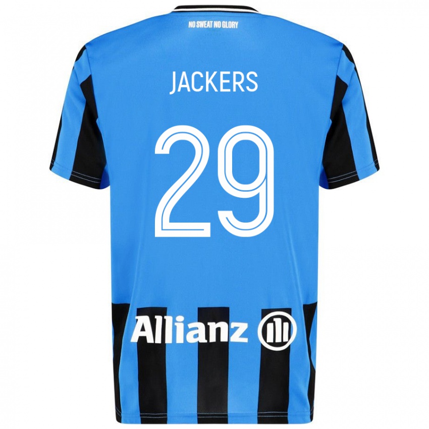 Niño Camiseta Nordin Jackers #29 Azul Cielo Negro 1ª Equipación 2024/25 La Camisa Chile