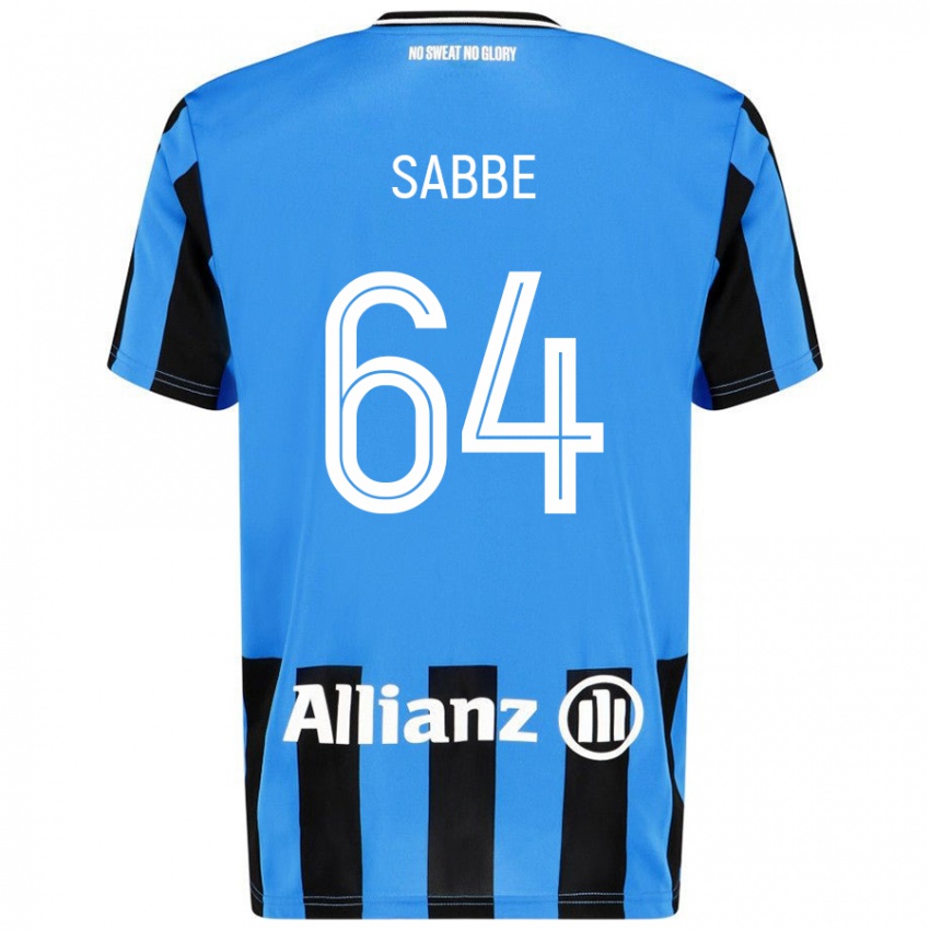 Niño Camiseta Kyriani Sabbe #64 Azul Cielo Negro 1ª Equipación 2024/25 La Camisa Chile