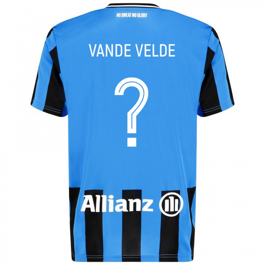 Niño Camiseta Chloé Vande Velde #0 Azul Cielo Negro 1ª Equipación 2024/25 La Camisa Chile