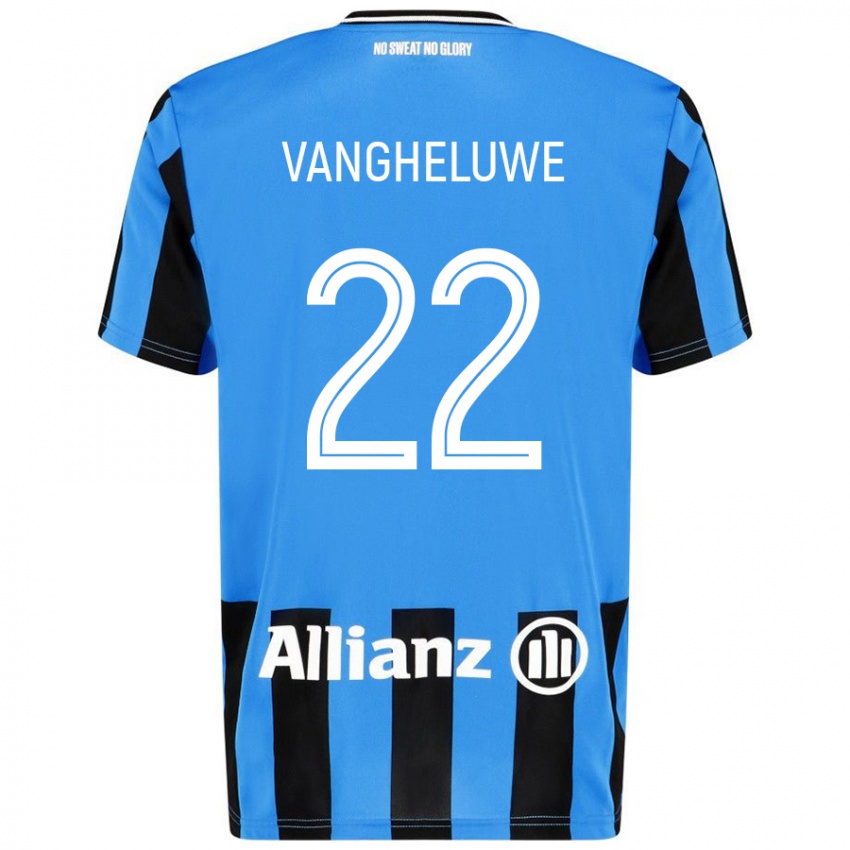 Niño Camiseta Jody Vangheluwe #22 Azul Cielo Negro 1ª Equipación 2024/25 La Camisa Chile