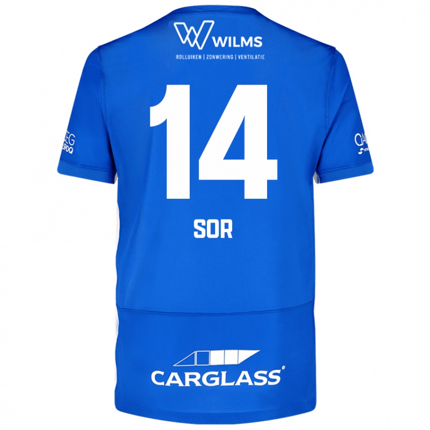 Niño Camiseta Yira Sor #14 Azul 1ª Equipación 2024/25 La Camisa Chile