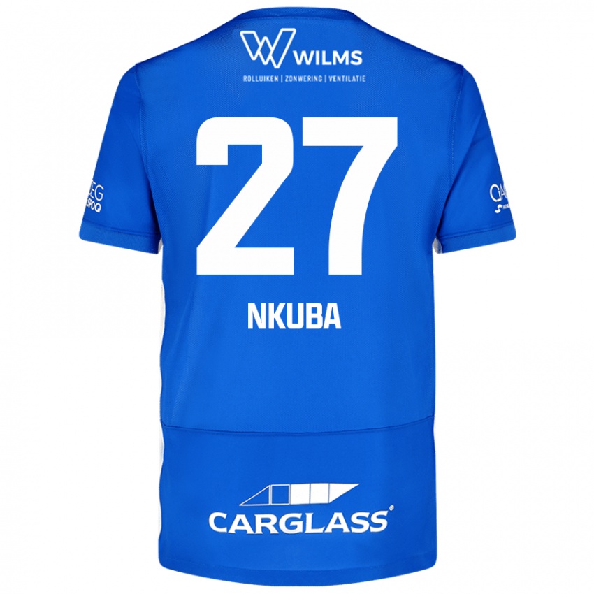 Niño Camiseta Ken Nkuba #27 Azul 1ª Equipación 2024/25 La Camisa Chile