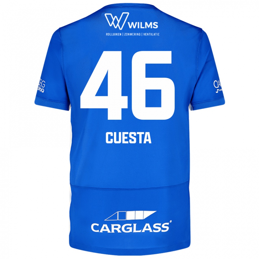 Niño Camiseta Carlos Cuesta #46 Azul 1ª Equipación 2024/25 La Camisa Chile