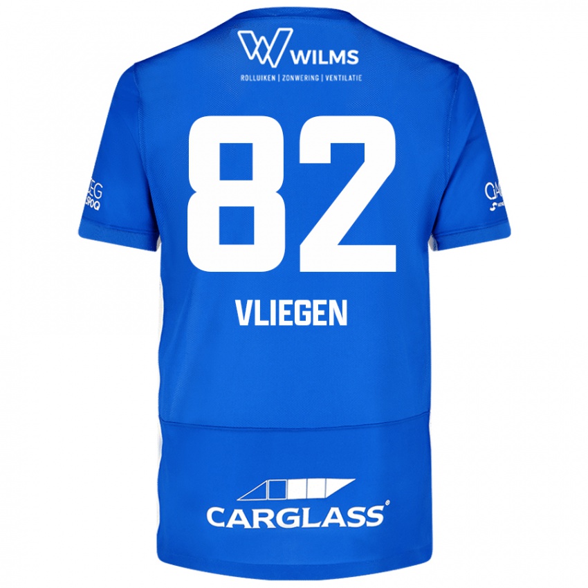 Niño Camiseta Olivier Vliegen #82 Azul 1ª Equipación 2024/25 La Camisa Chile