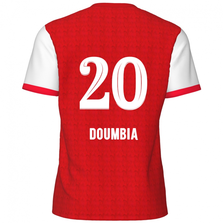 Niño Camiseta Mahamadou Doumbia #20 Rojo Blanco 1ª Equipación 2024/25 La Camisa Chile