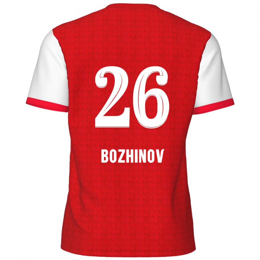 Niño Camiseta Rosen Bozhinov #26 Rojo Blanco 1ª Equipación 2024/25 La Camisa Chile