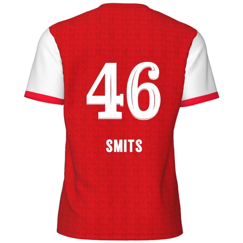 Niño Camiseta Milan Smits #46 Rojo Blanco 1ª Equipación 2024/25 La Camisa Chile