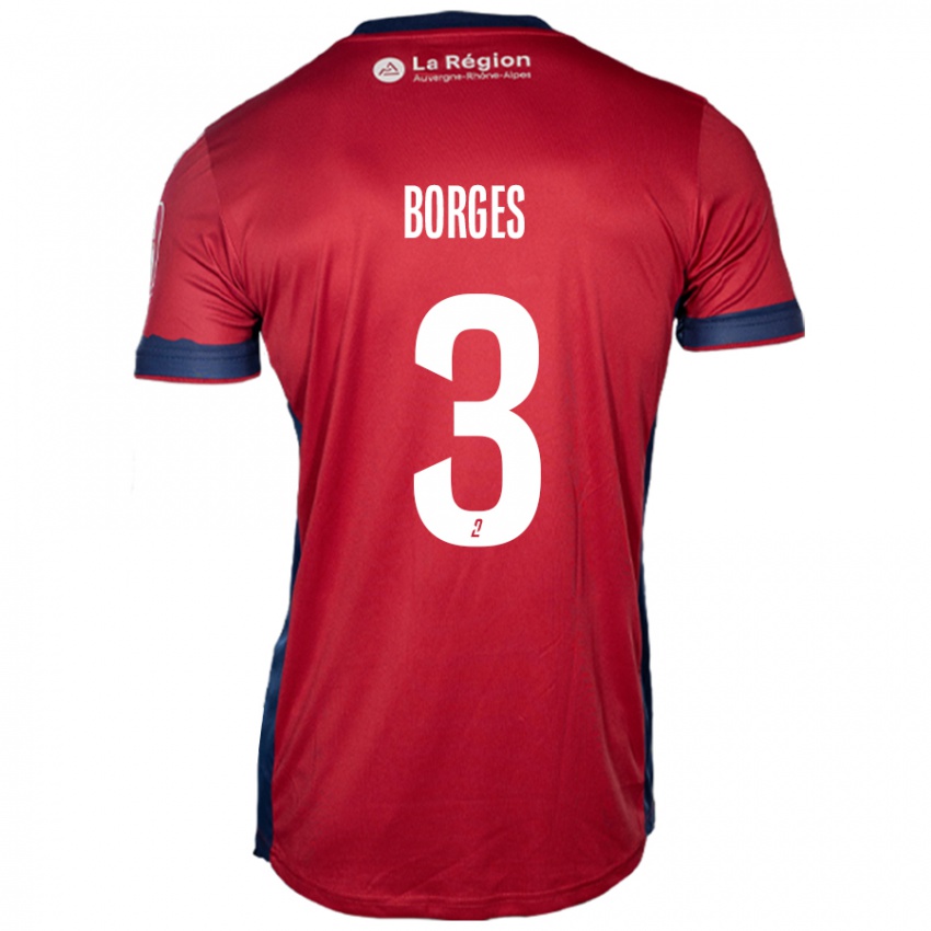 Niño Camiseta Neto Borges #3 Borgoña Claro 1ª Equipación 2024/25 La Camisa Chile