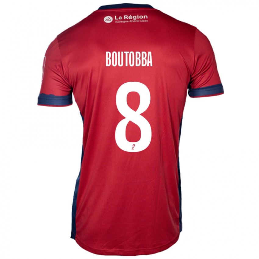 Niño Camiseta Bilal Boutobba #8 Borgoña Claro 1ª Equipación 2024/25 La Camisa Chile