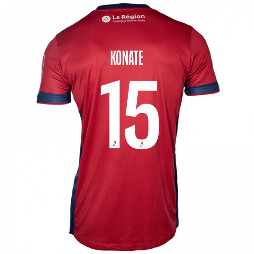 Niño Camiseta Cheick Oumar Konaté #15 Borgoña Claro 1ª Equipación 2024/25 La Camisa Chile