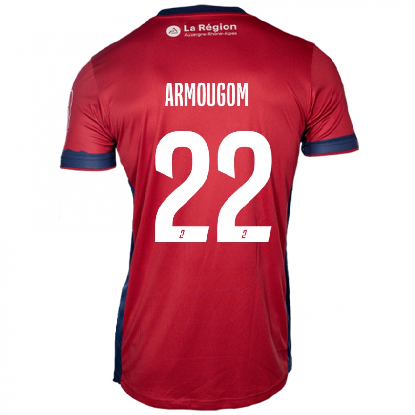 Niño Camiseta Yoël Armougom #22 Borgoña Claro 1ª Equipación 2024/25 La Camisa Chile