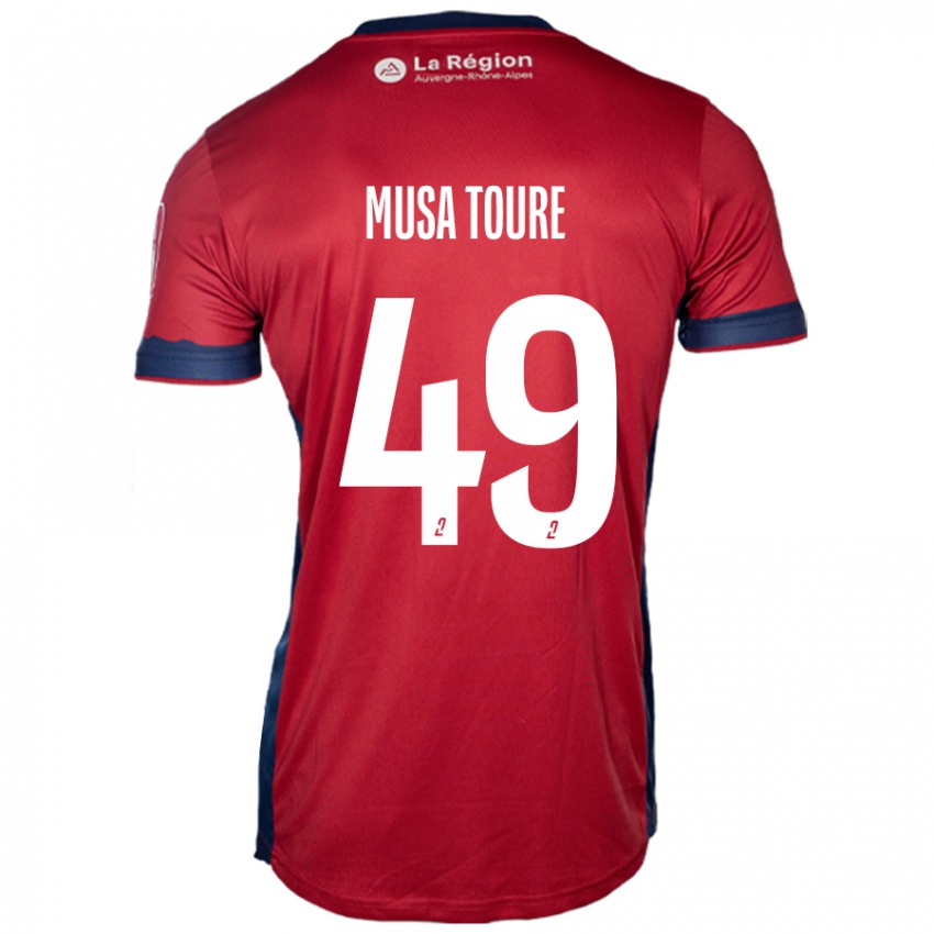 Niño Camiseta Musa Toure #49 Borgoña Claro 1ª Equipación 2024/25 La Camisa Chile