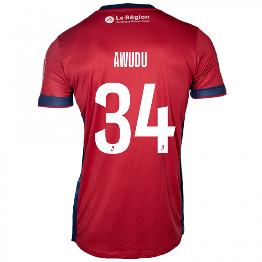 Niño Camiseta Sumaila Awudu #34 Borgoña Claro 1ª Equipación 2024/25 La Camisa Chile