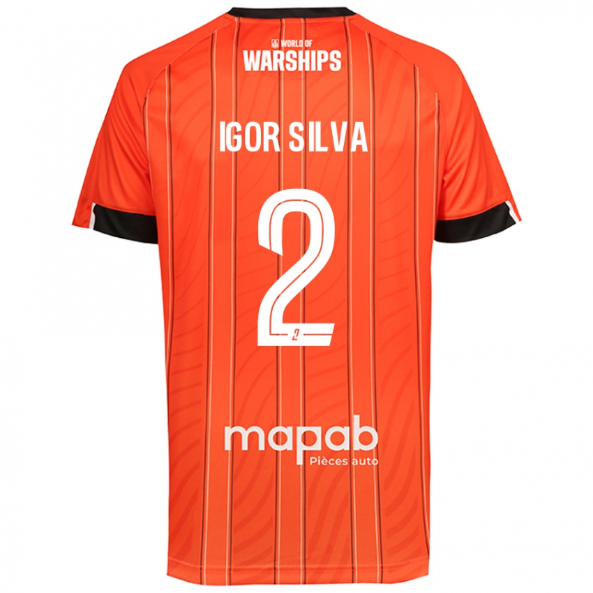 Niño Camiseta Igor Silva #2 Naranja 1ª Equipación 2024/25 La Camisa Chile