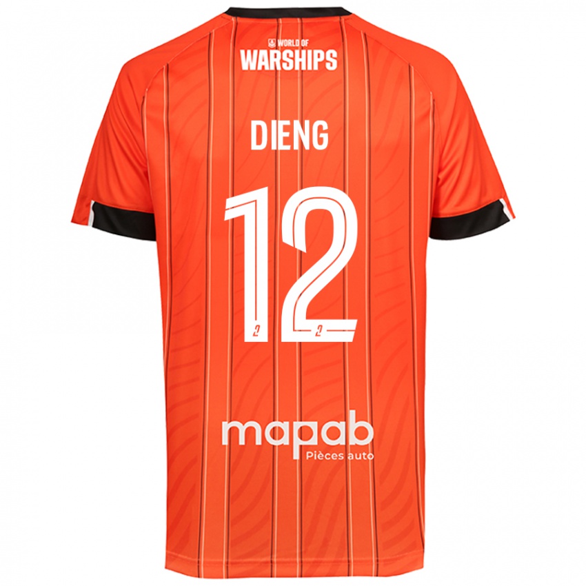 Niño Camiseta Bamba Dieng #12 Naranja 1ª Equipación 2024/25 La Camisa Chile