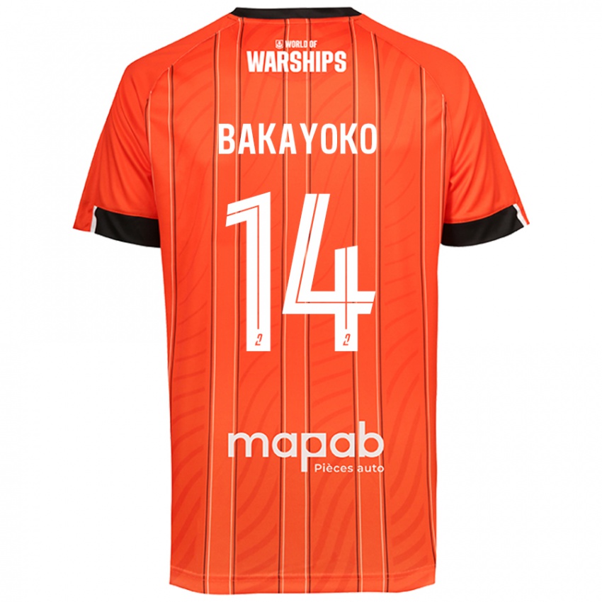 Niño Camiseta Tiemoué Bakayoko #14 Naranja 1ª Equipación 2024/25 La Camisa Chile