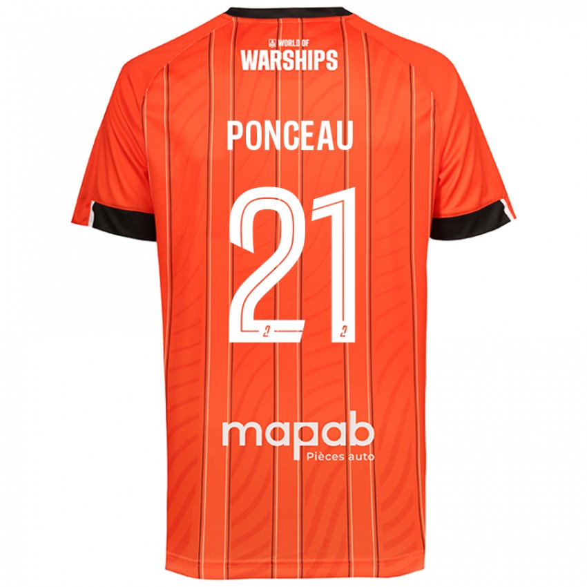 Niño Camiseta Julien Ponceau #21 Naranja 1ª Equipación 2024/25 La Camisa Chile