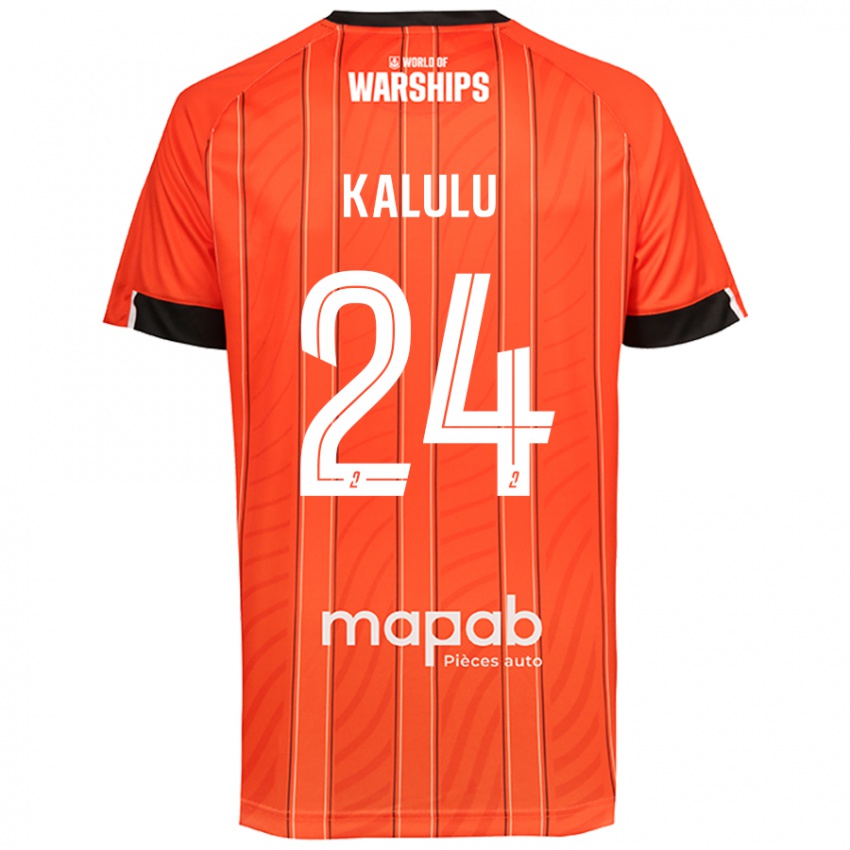 Niño Camiseta Gédéon Kalulu #24 Naranja 1ª Equipación 2024/25 La Camisa Chile