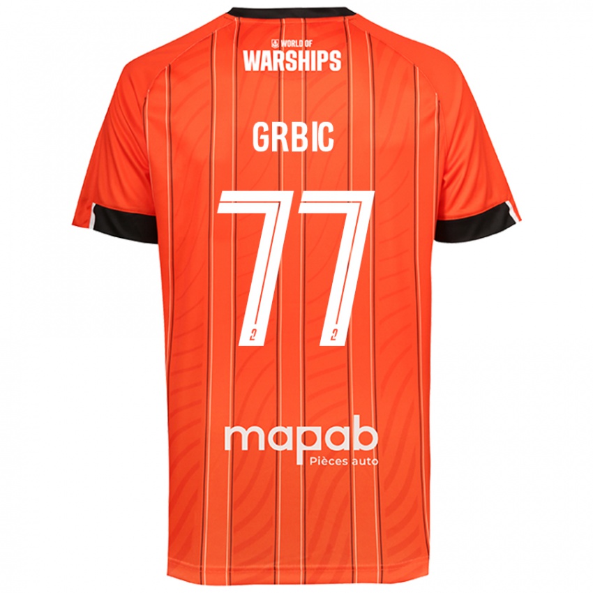 Niño Camiseta Adrian Grbic #77 Naranja 1ª Equipación 2024/25 La Camisa Chile