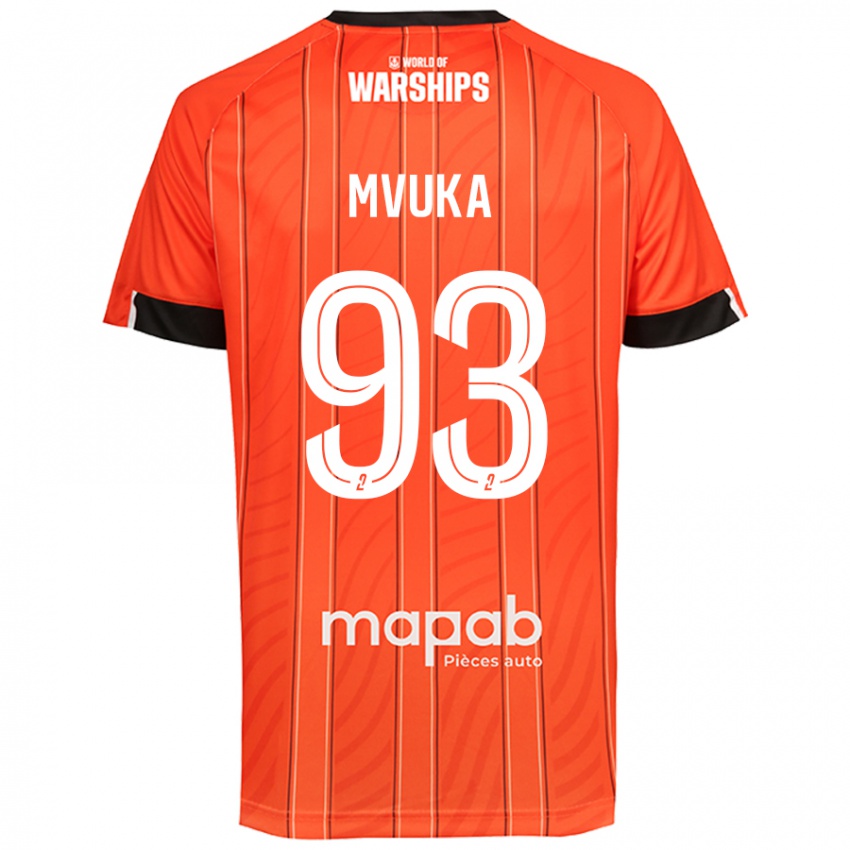 Niño Camiseta Joel Mvuka #93 Naranja 1ª Equipación 2024/25 La Camisa Chile