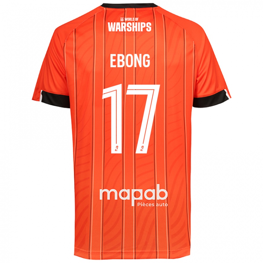 Niño Camiseta Arthur Ebong #17 Naranja 1ª Equipación 2024/25 La Camisa Chile