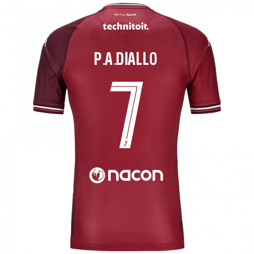 Niño Camiseta Papa Amadou Diallo #7 Rojo Granata 1ª Equipación 2024/25 La Camisa Chile