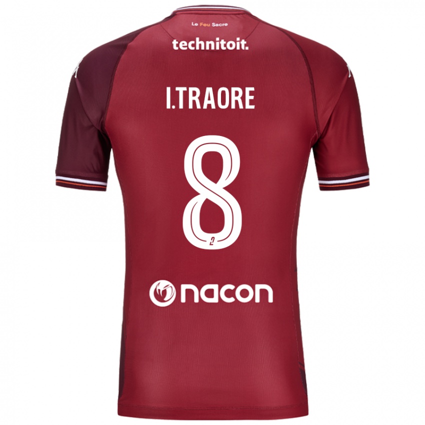 Niño Camiseta Ismaël Traoré #8 Rojo Granata 1ª Equipación 2024/25 La Camisa Chile