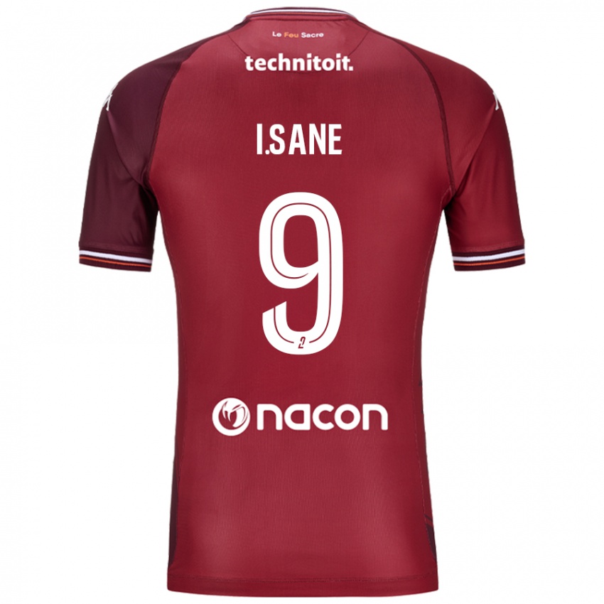 Niño Camiseta Ibou Sané #9 Rojo Granata 1ª Equipación 2024/25 La Camisa Chile