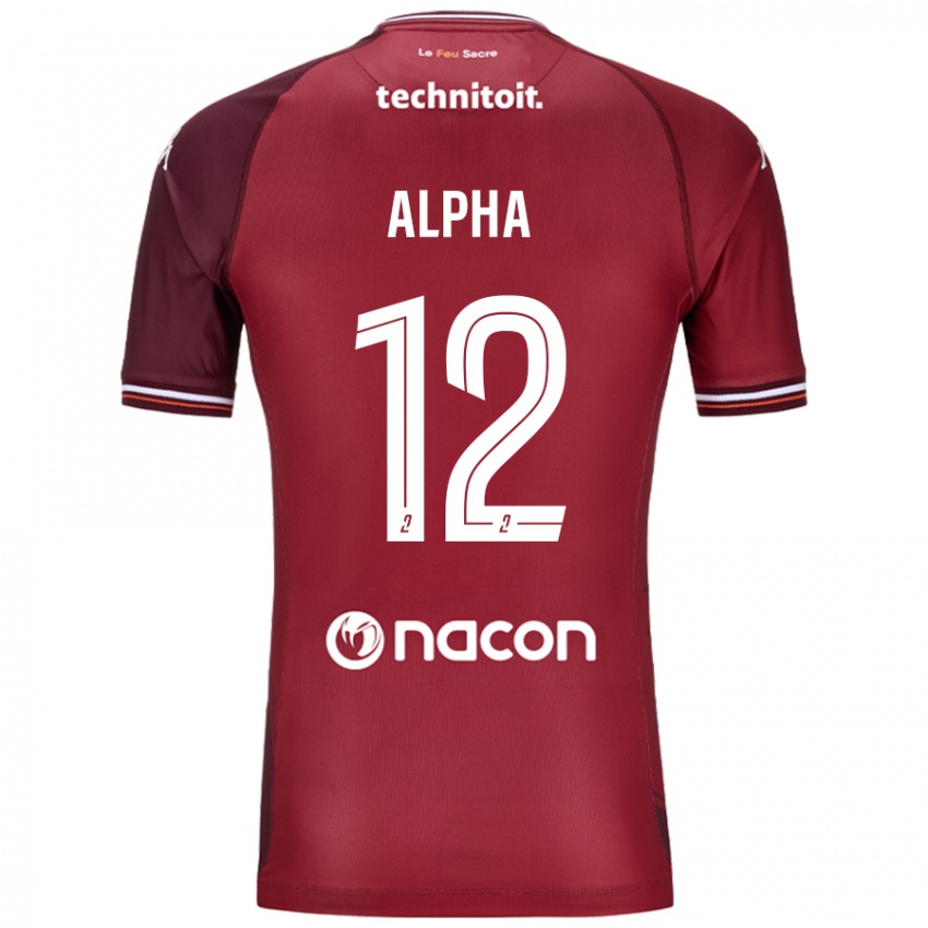 Niño Camiseta Alpha Touré #12 Rojo Granata 1ª Equipación 2024/25 La Camisa Chile