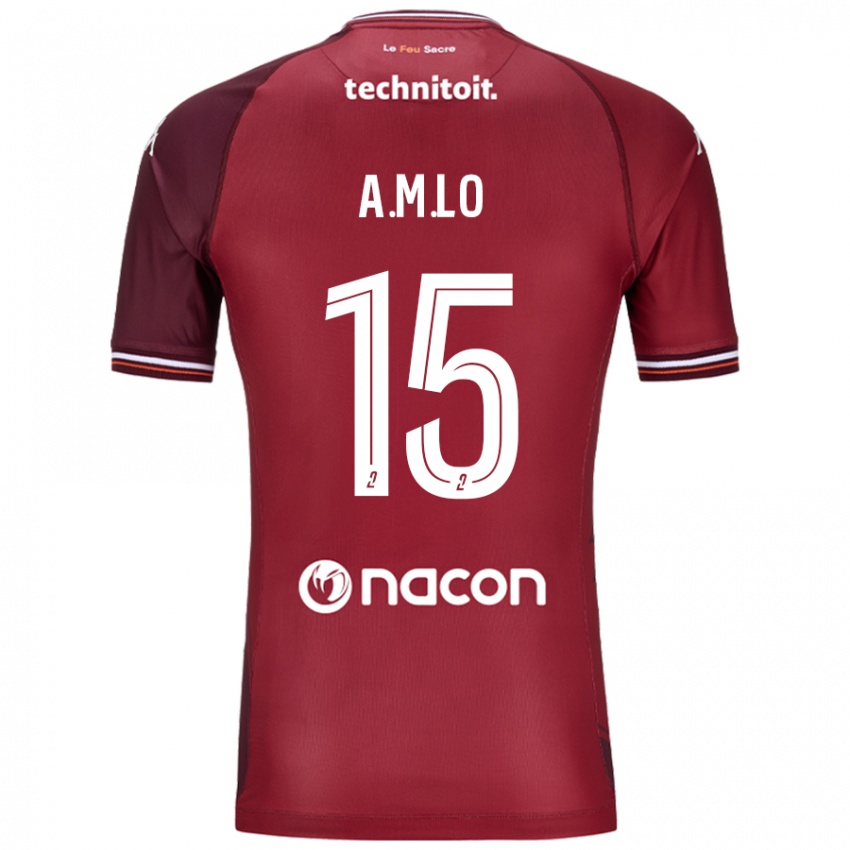 Niño Camiseta Aboubacar Lô #15 Rojo Granata 1ª Equipación 2024/25 La Camisa Chile