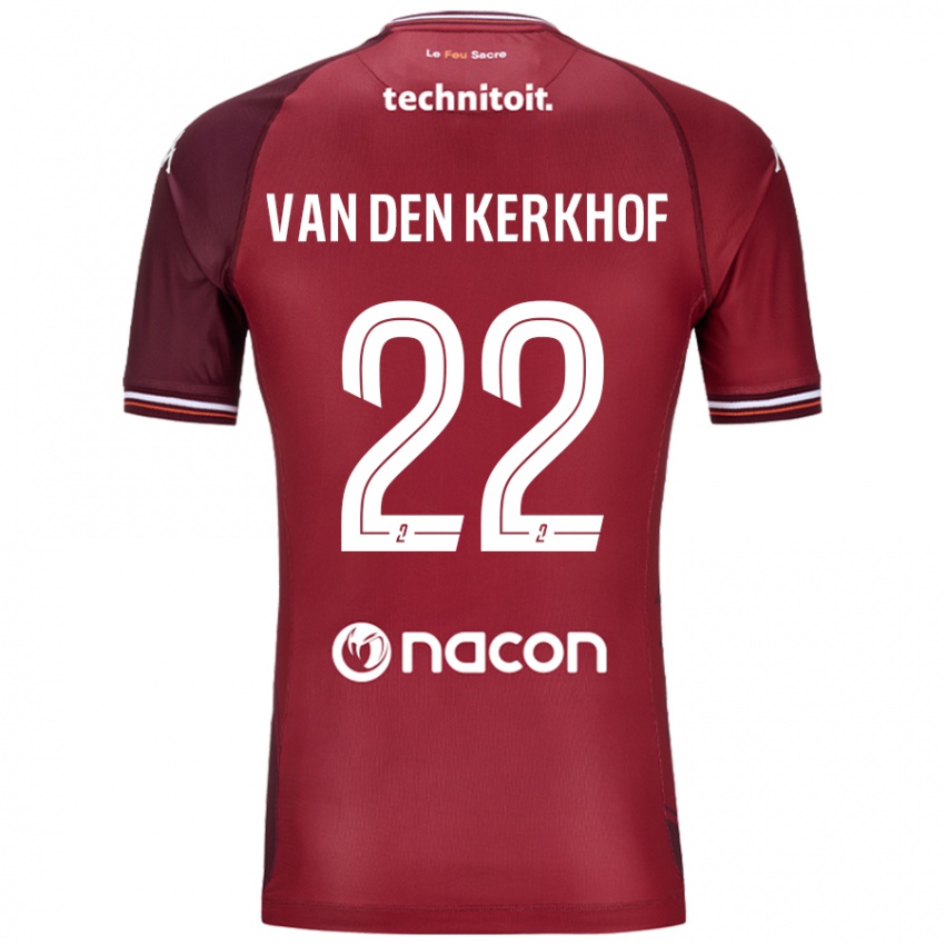 Niño Camiseta Kevin Van Den Kerkhof #22 Rojo Granata 1ª Equipación 2024/25 La Camisa Chile