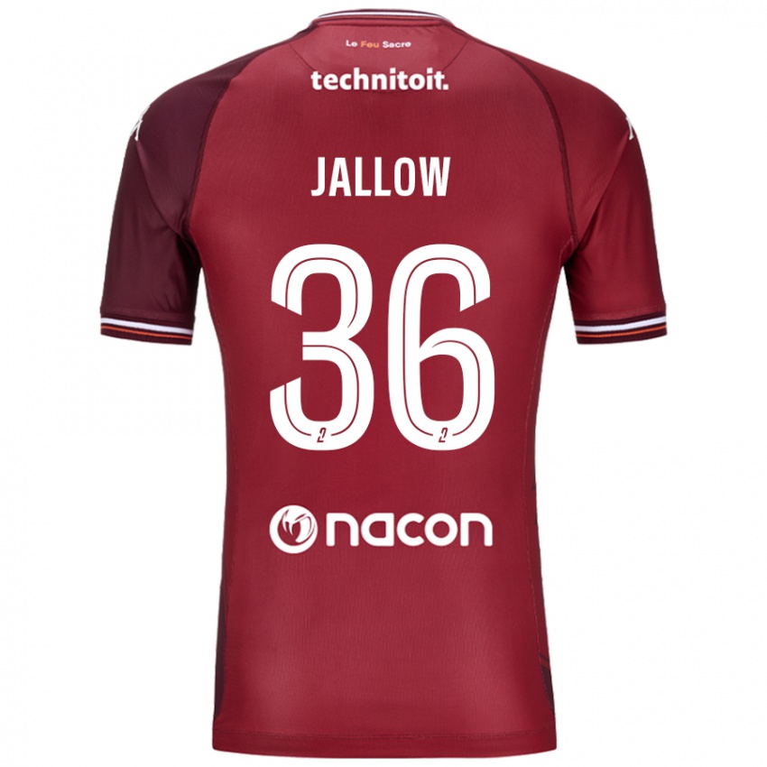 Niño Camiseta Ablie Jallow #36 Rojo Granata 1ª Equipación 2024/25 La Camisa Chile