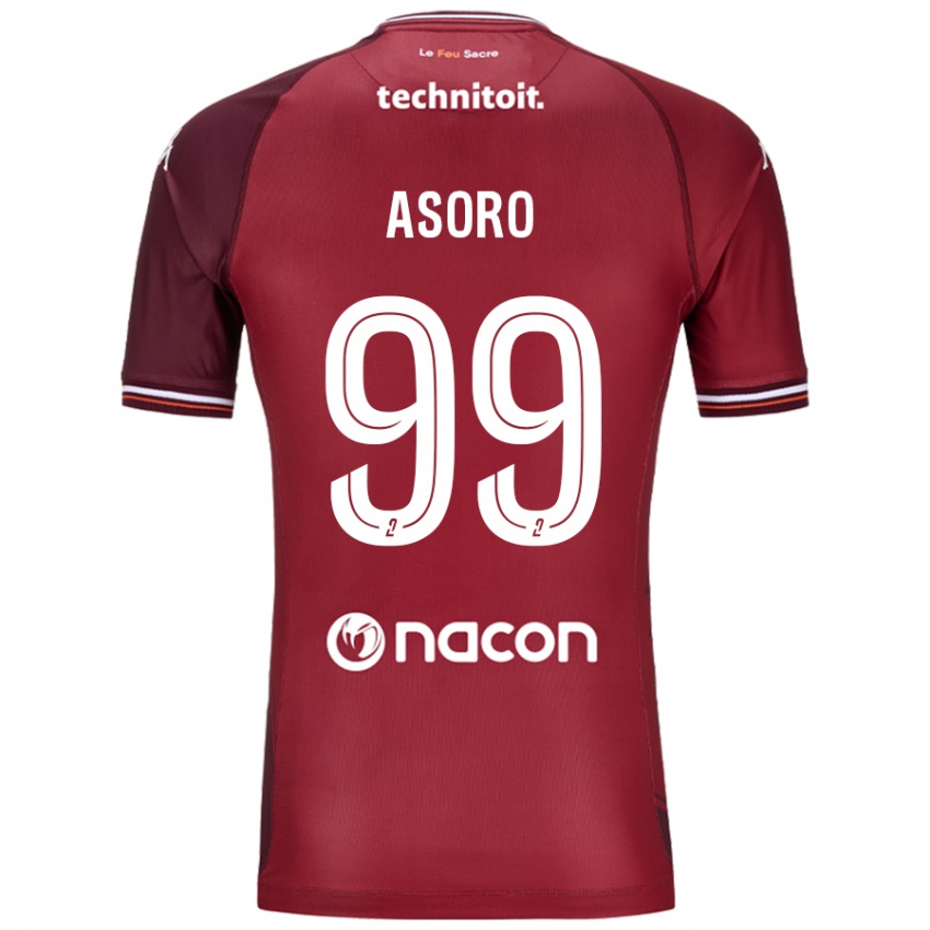 Niño Camiseta Joel Asoro #99 Rojo Granata 1ª Equipación 2024/25 La Camisa Chile